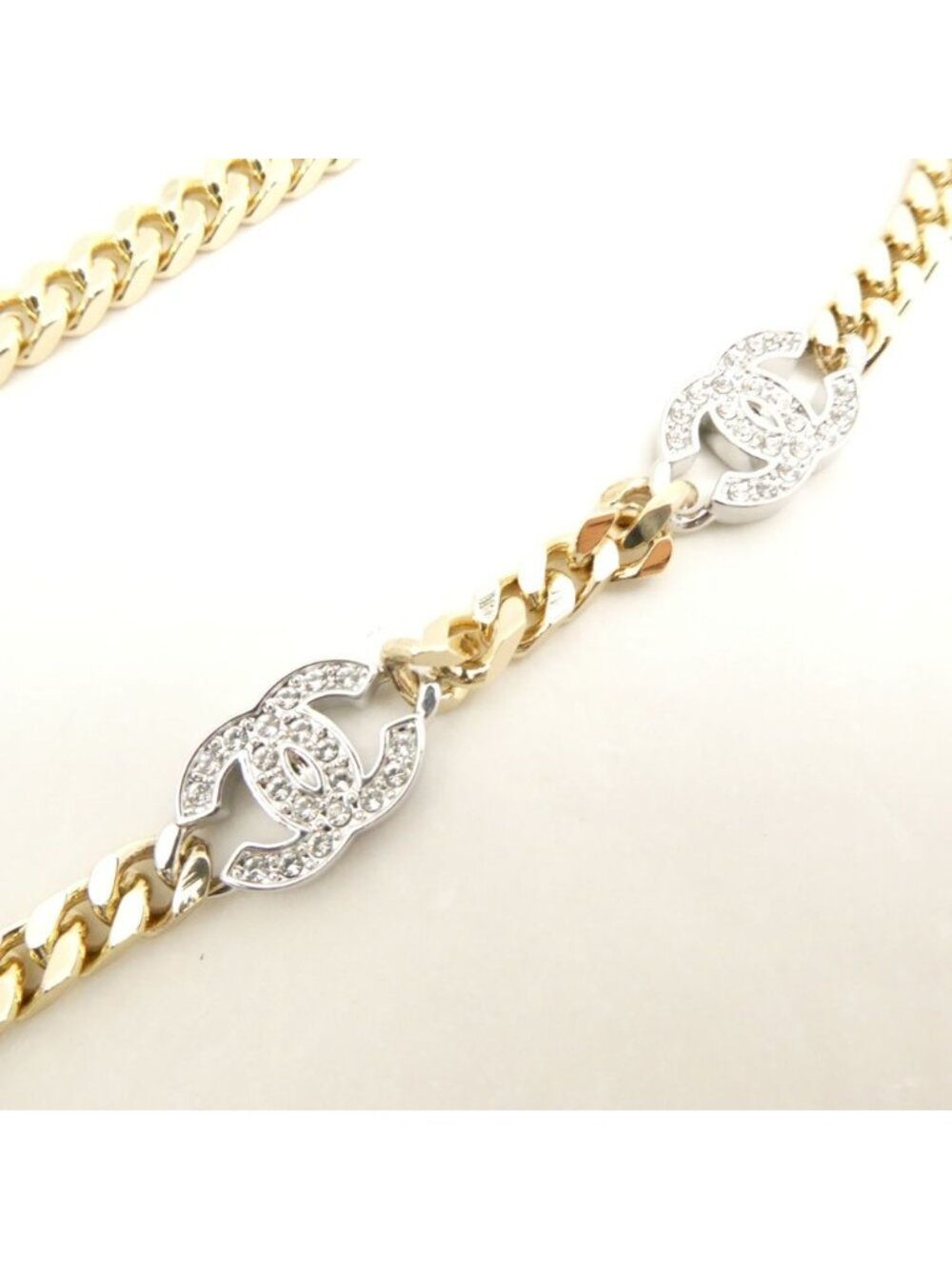 ★SOLD★ Chanel a Necklace 1 Piece CC Logo Lightstone - Picture 3 of 7